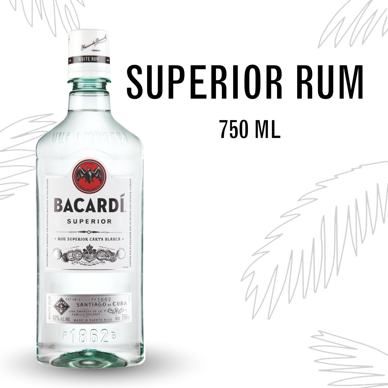 slide 1 of 5, Bacardi Rum 750 ml, 750 ml