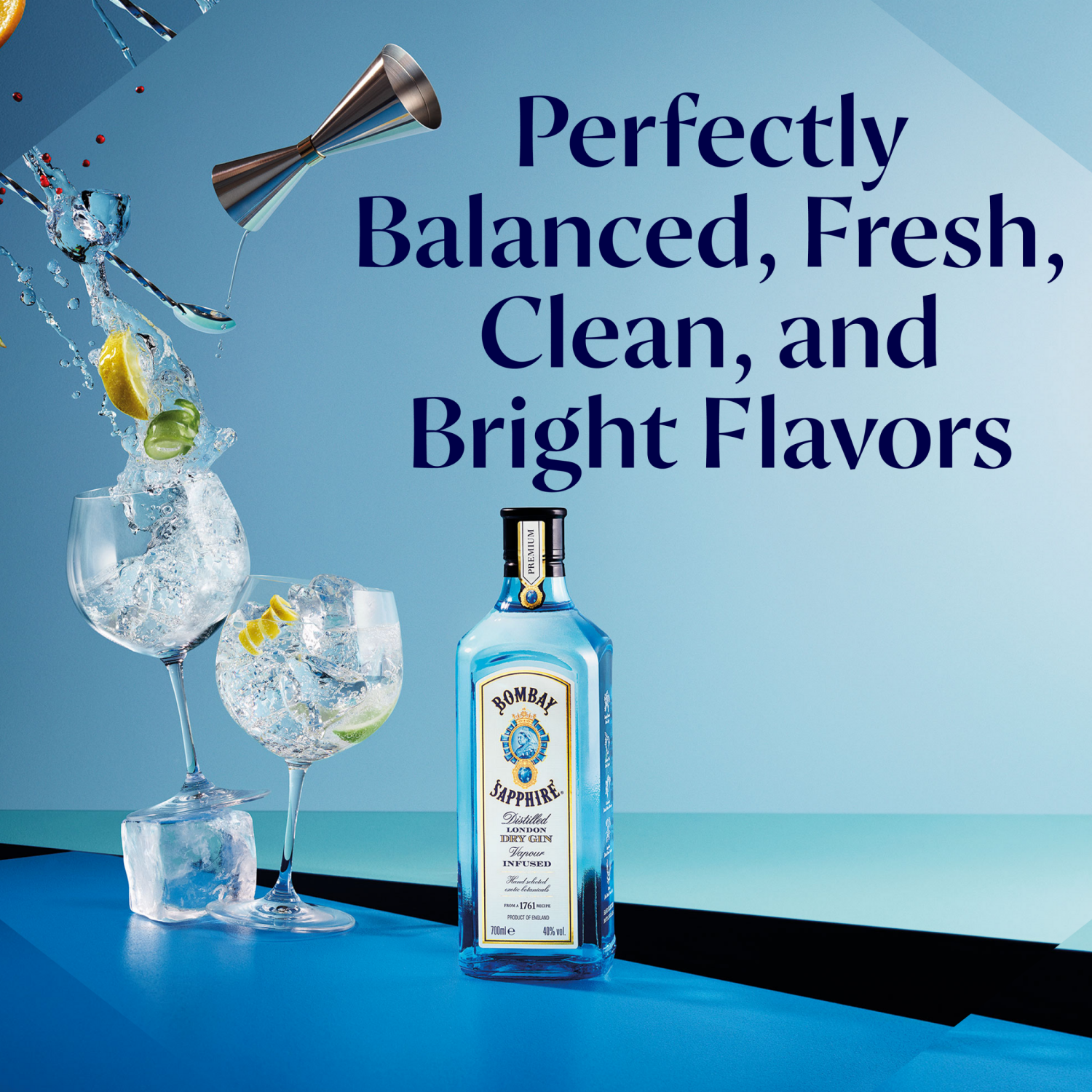 slide 7 of 8, Bombay Distilled London Dry Gin, 375 ml