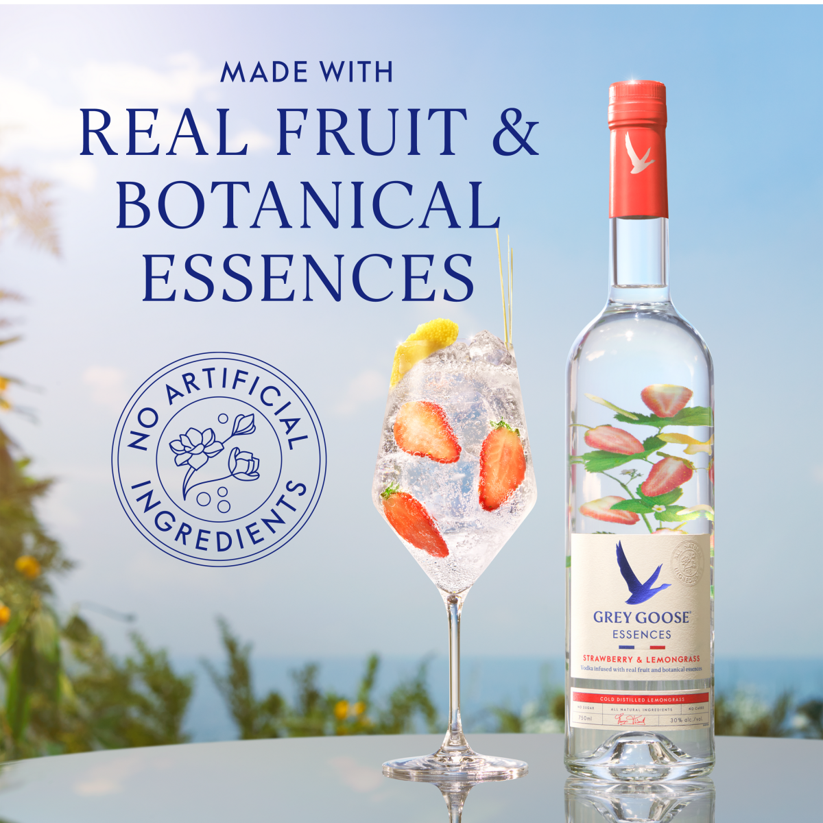 slide 7 of 8, Grey Goose Essences Strawberry & Lemongrass Vodka 750 ml, 750 ml