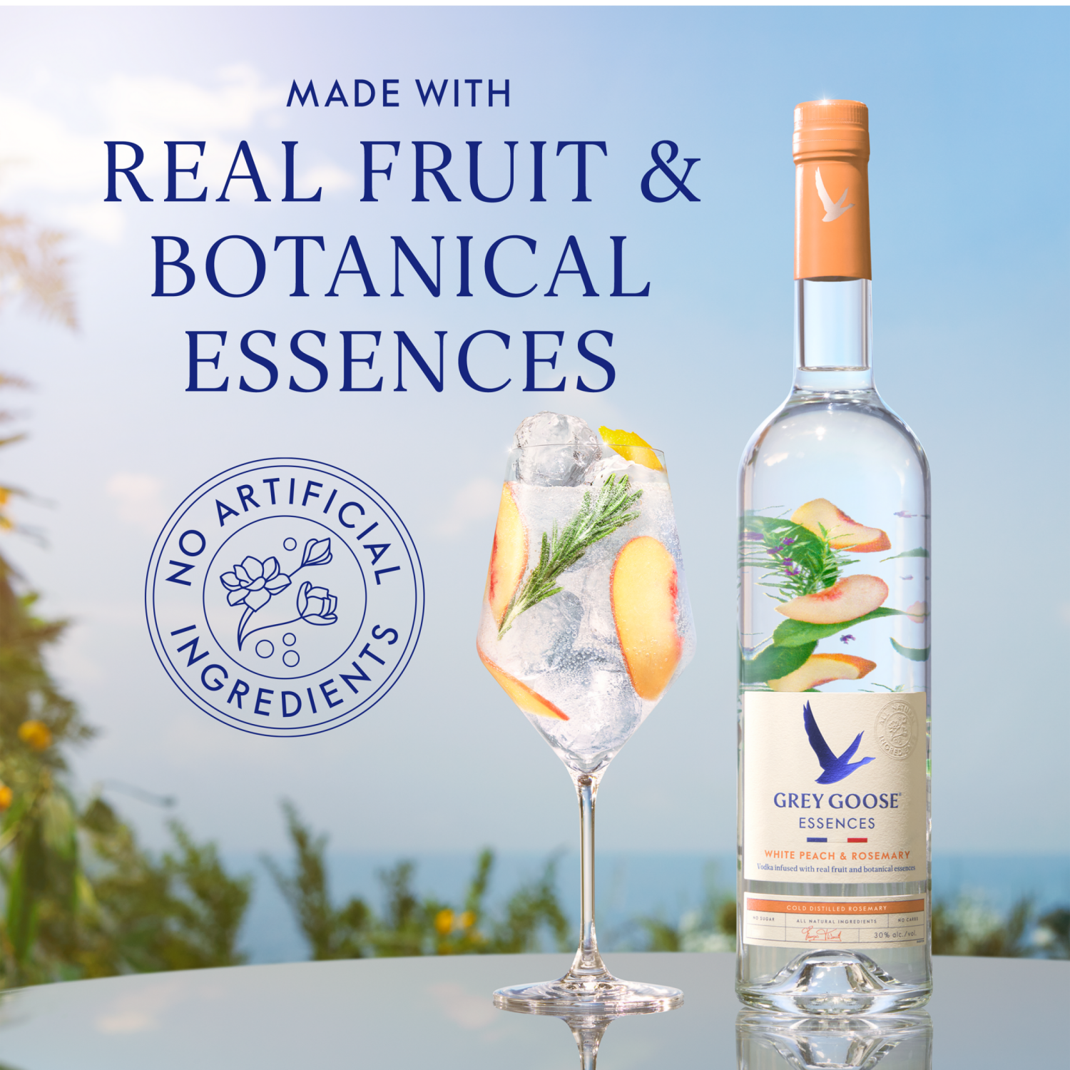 slide 3 of 5, Grey Goose Essences White Peach & Rosemary Vodka 750 ml, 750 ml