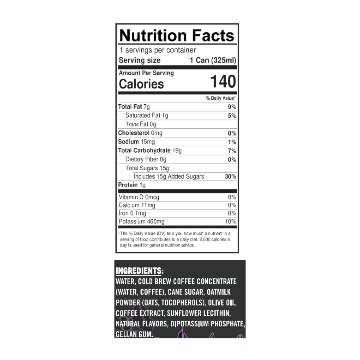 slide 2 of 2, Great Lakes Lavender Cold Brew Latte 11oz, 11 oz