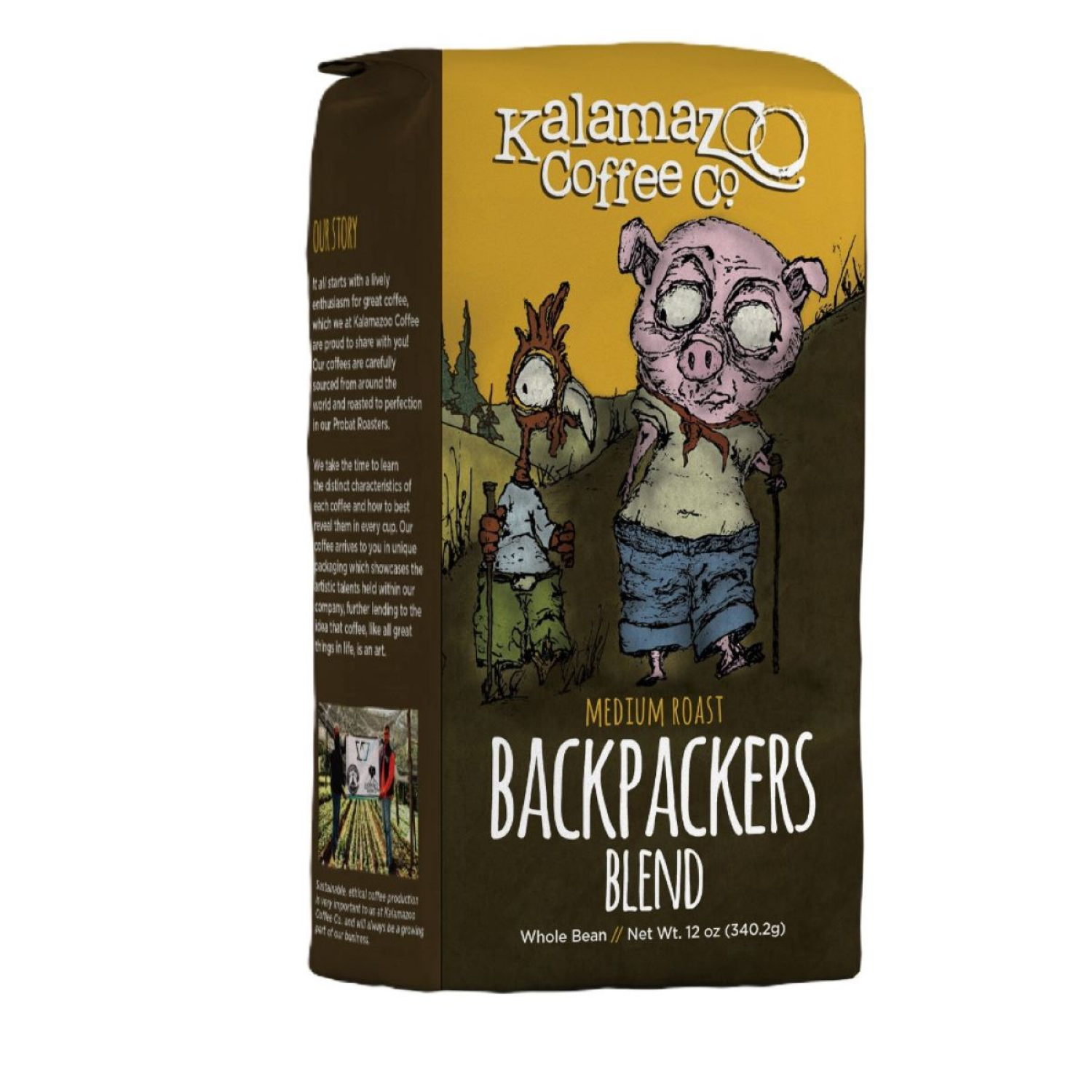 slide 1 of 13, Kalamazoo Coffee Backpackers Blend Medium - 12 oz, 12 oz