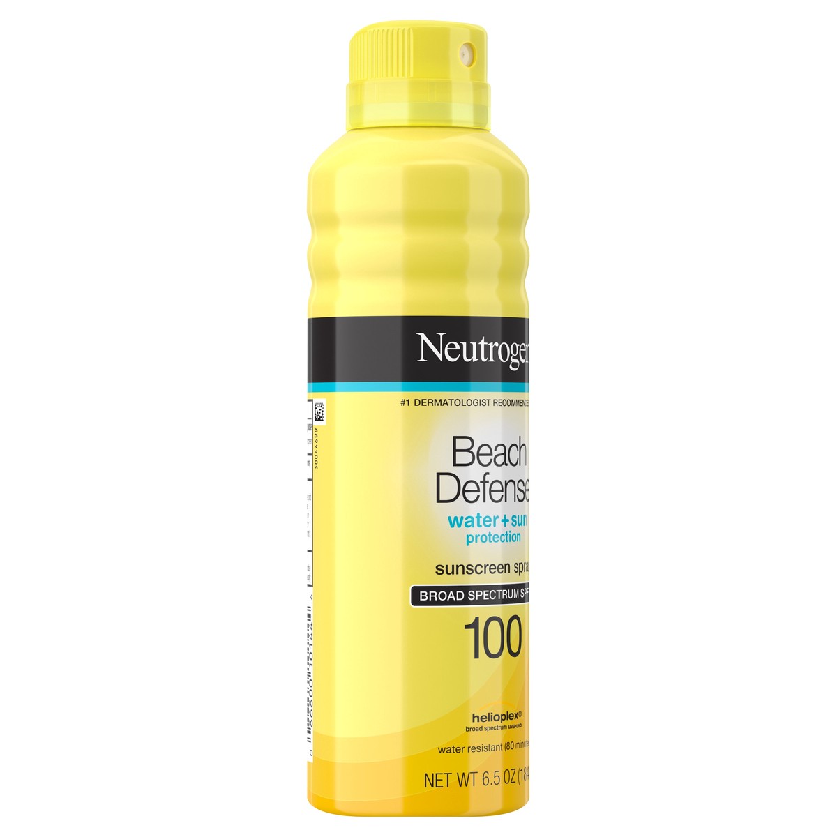 slide 5 of 7, Neutrogena Beach Defense Spray Sunscreen with Broad Spectrum UVA/UVB SPF 100, Fast Absorbing Sunscreen Spray, Water-Resistant and Oil-Free Sun Protection, SPF 100, 6.5 oz, 6.5 oz