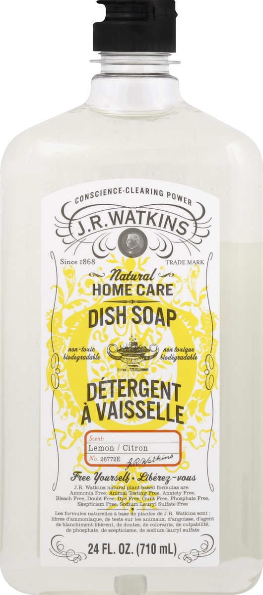 slide 2 of 3, J.R. Watkins Natural Home Care Dish Soap Lemon, 24 oz