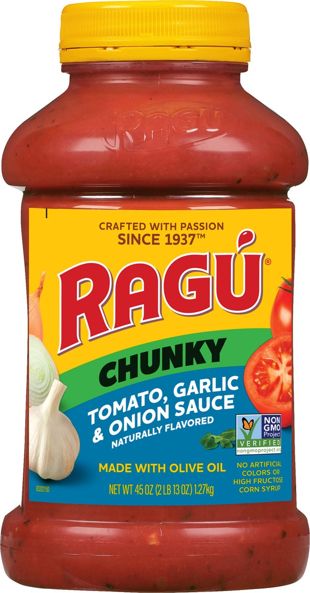 slide 7 of 9, Ragu Chunky Tomato, Garlic & Onion Pasta Sauce - 45oz, 45 oz