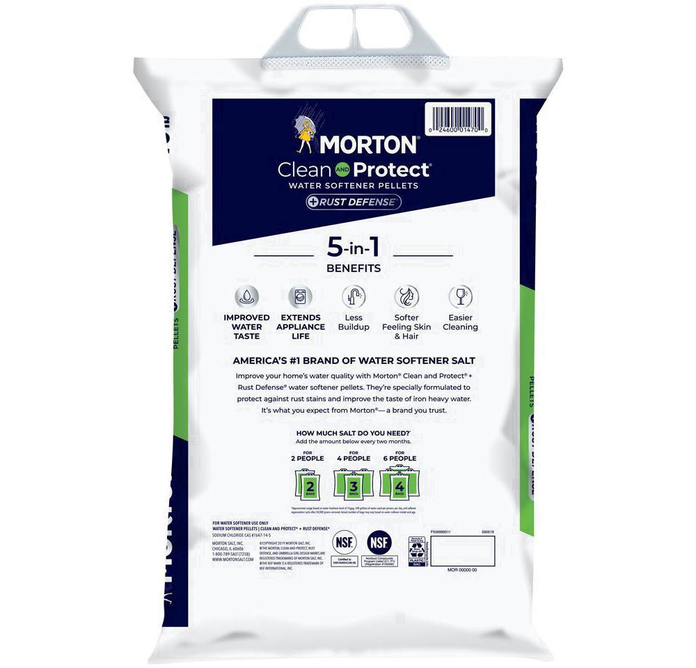 slide 12 of 39, Morton Clean Protect Rust Defense Water Softening, 40 lb