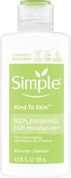 Simple Kind to Skin Face Moisturizer Replenishing Rich, 4.2 oz
