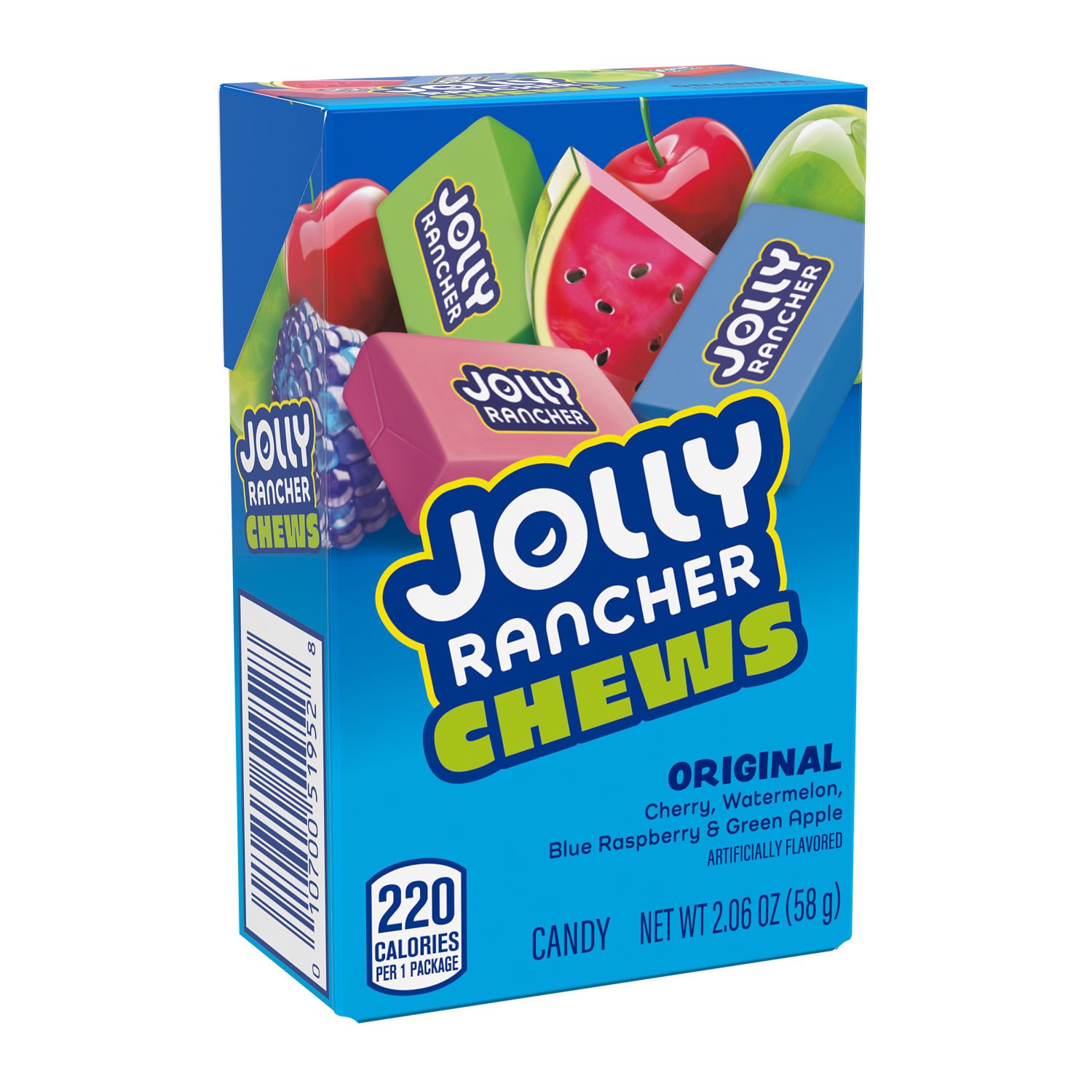 slide 1 of 4, Jolly Rancher Chews Assorted Fruit Flavored Candy Box, 2.06 oz, 2.06 oz