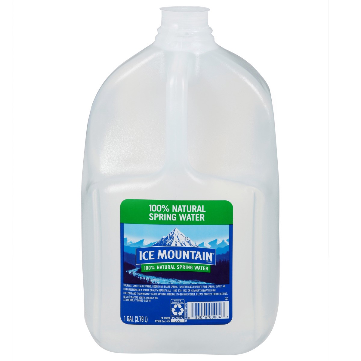 slide 1 of 9, ICE MOUNTAIN Brand 100% Natural Spring Water, 1-gallon plastic jug, 1 g