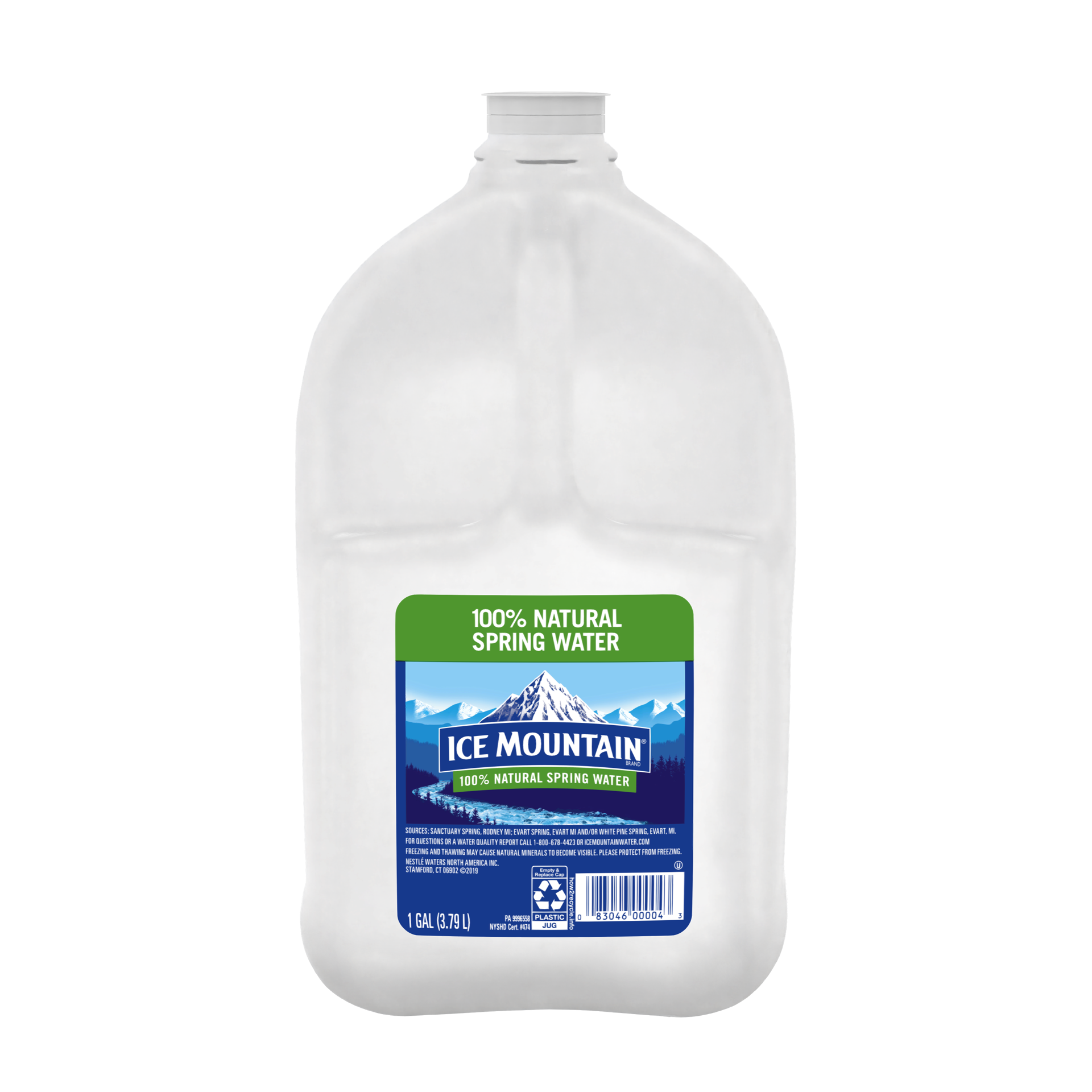 slide 1 of 9, ICE MOUNTAIN Brand 100% Natural Spring Water, 1-gallon plastic jug - 1 g, 1 g