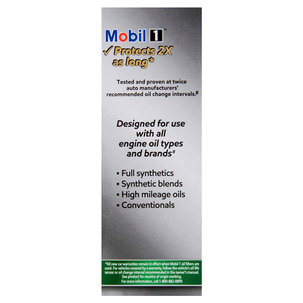 slide 5 of 21, Mobil 1 Extended Performance M1C-456A Cartridge Oil Filter, 1 ct