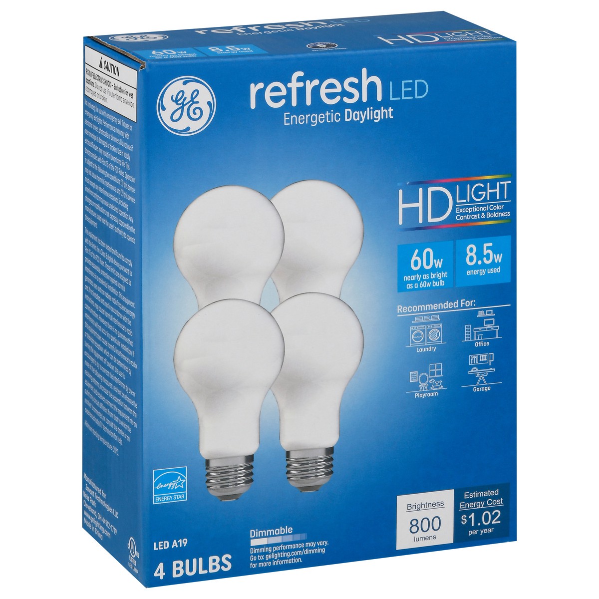 slide 2 of 9, GE Refresh 8.5 Watts HD Light LED Light Bulbs 4 ea, 4 ct