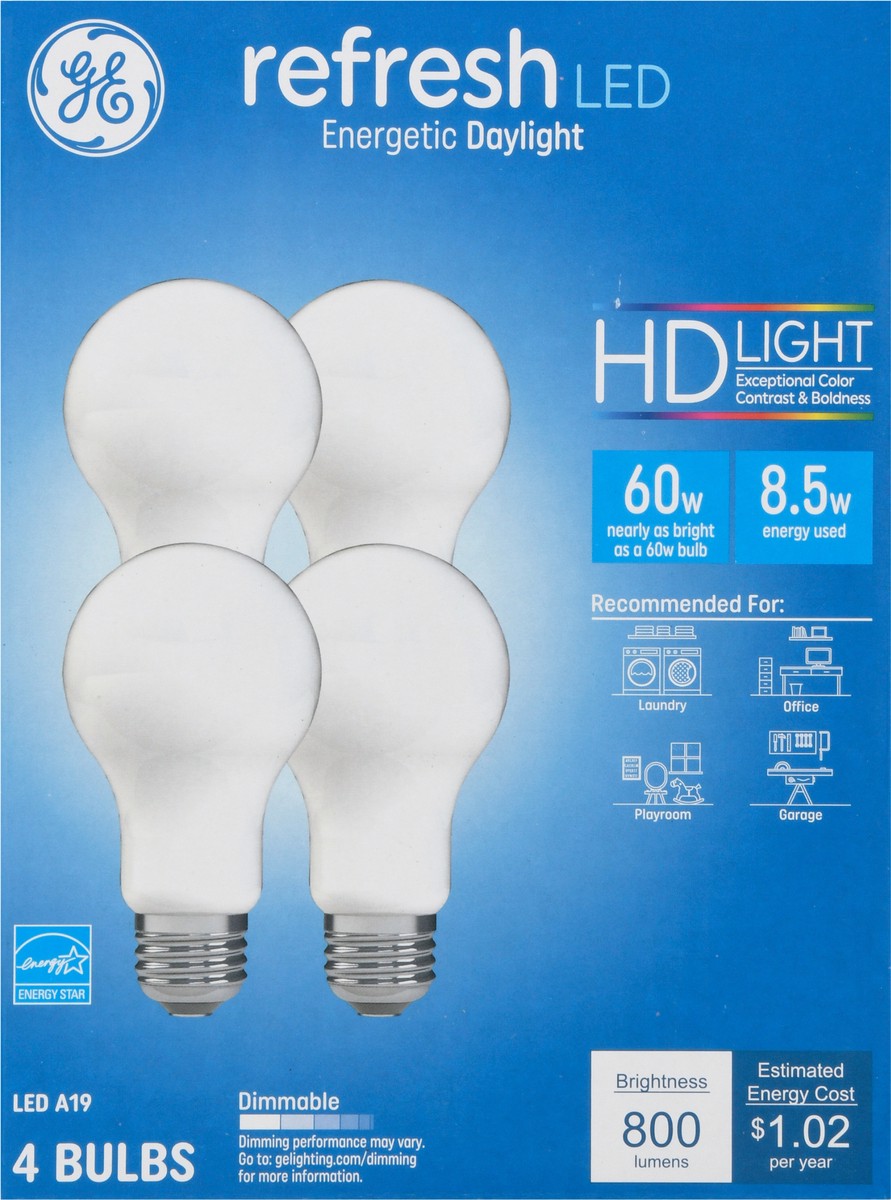 slide 6 of 9, GE Refresh 8.5 Watts HD Light LED Light Bulbs 4 ea, 4 ct