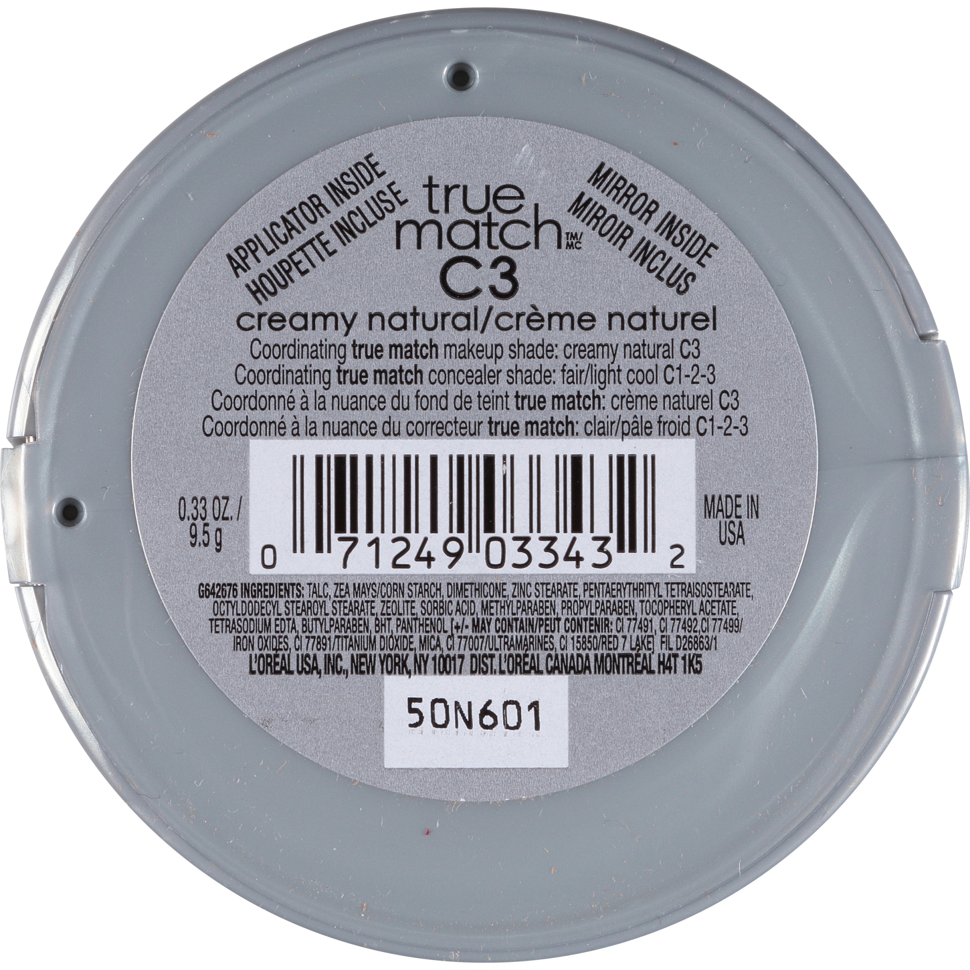 slide 5 of 5, L'Oréal True Match Powder C3 Creamy Natural, 0.33 oz