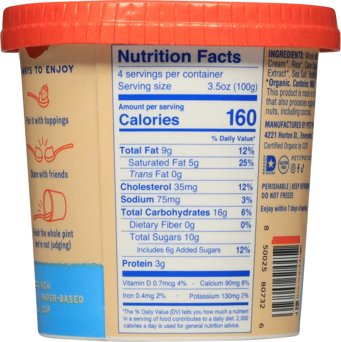 slide 8 of 14, Petit Pot Rice Pudding 14 oz, 