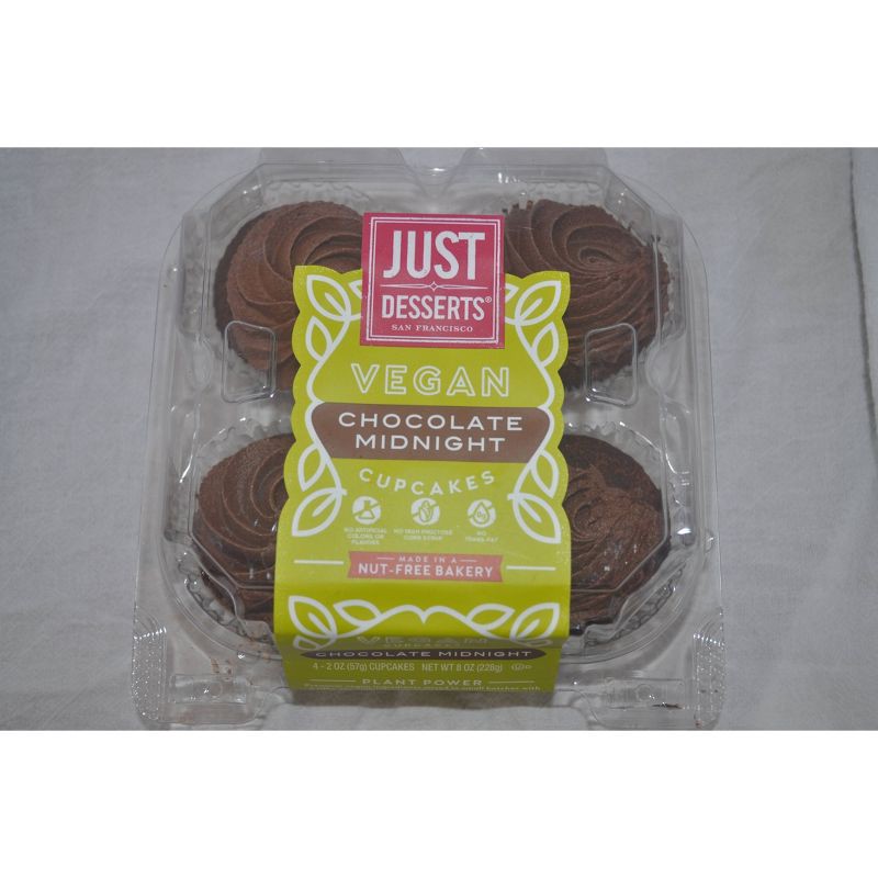 slide 2 of 7, Just Desserts Vegan Chocolate Cupcake - 4ct, 4 ct