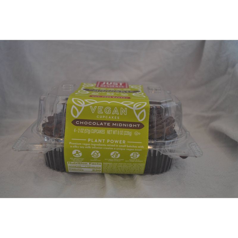 slide 3 of 7, Just Desserts Vegan Chocolate Cupcake - 4ct, 4 ct