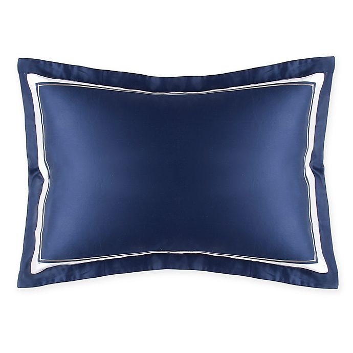 slide 1 of 1, Frette At Home Arno Standard Pillow Sham - Navy/White, 1 ct