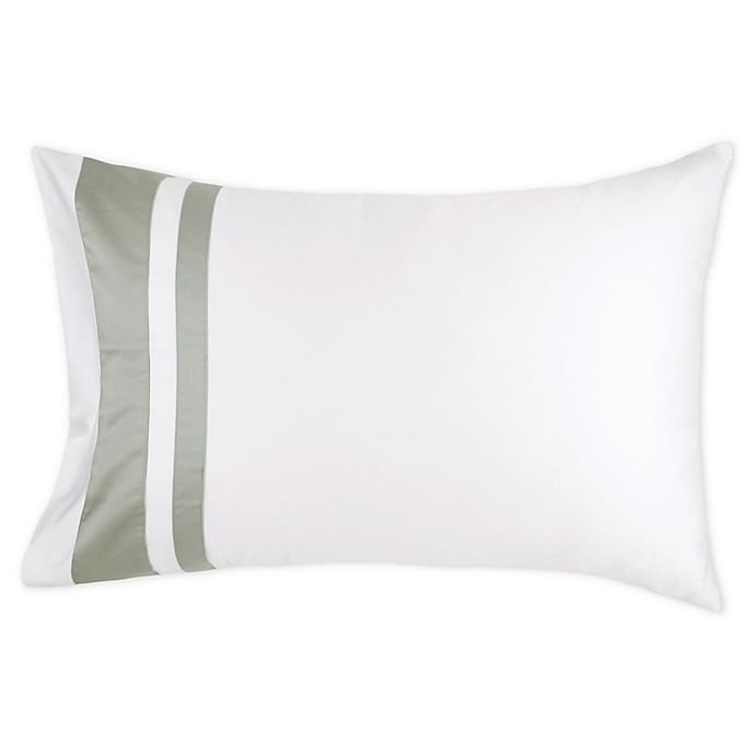 slide 1 of 1, Frette At Home Brenta King Pillow Sham - Ivory/Sage, 1 ct