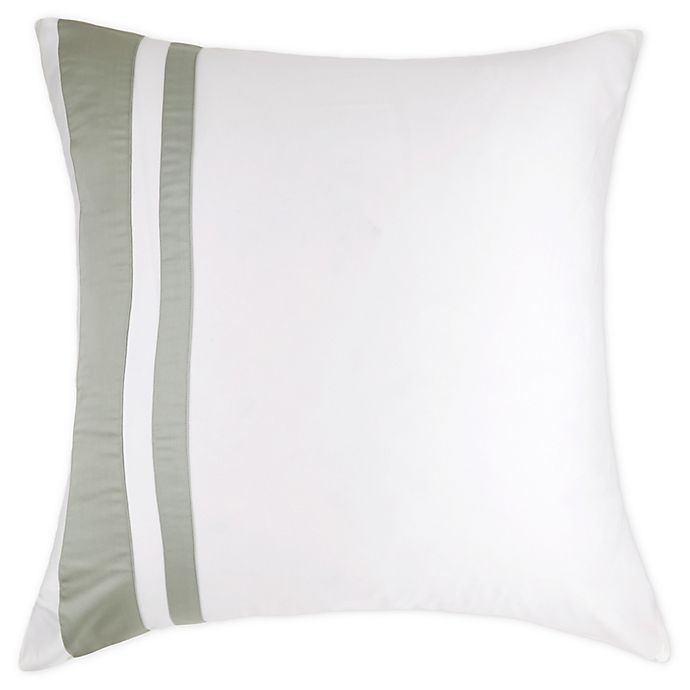 slide 1 of 1, Frette At Home Brenta European Pillow Sham - Ivory/Sage, 1 ct