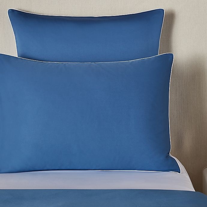 slide 2 of 2, Frette At Home Post Modern European Pillow Sham - Blue/White, 1 ct