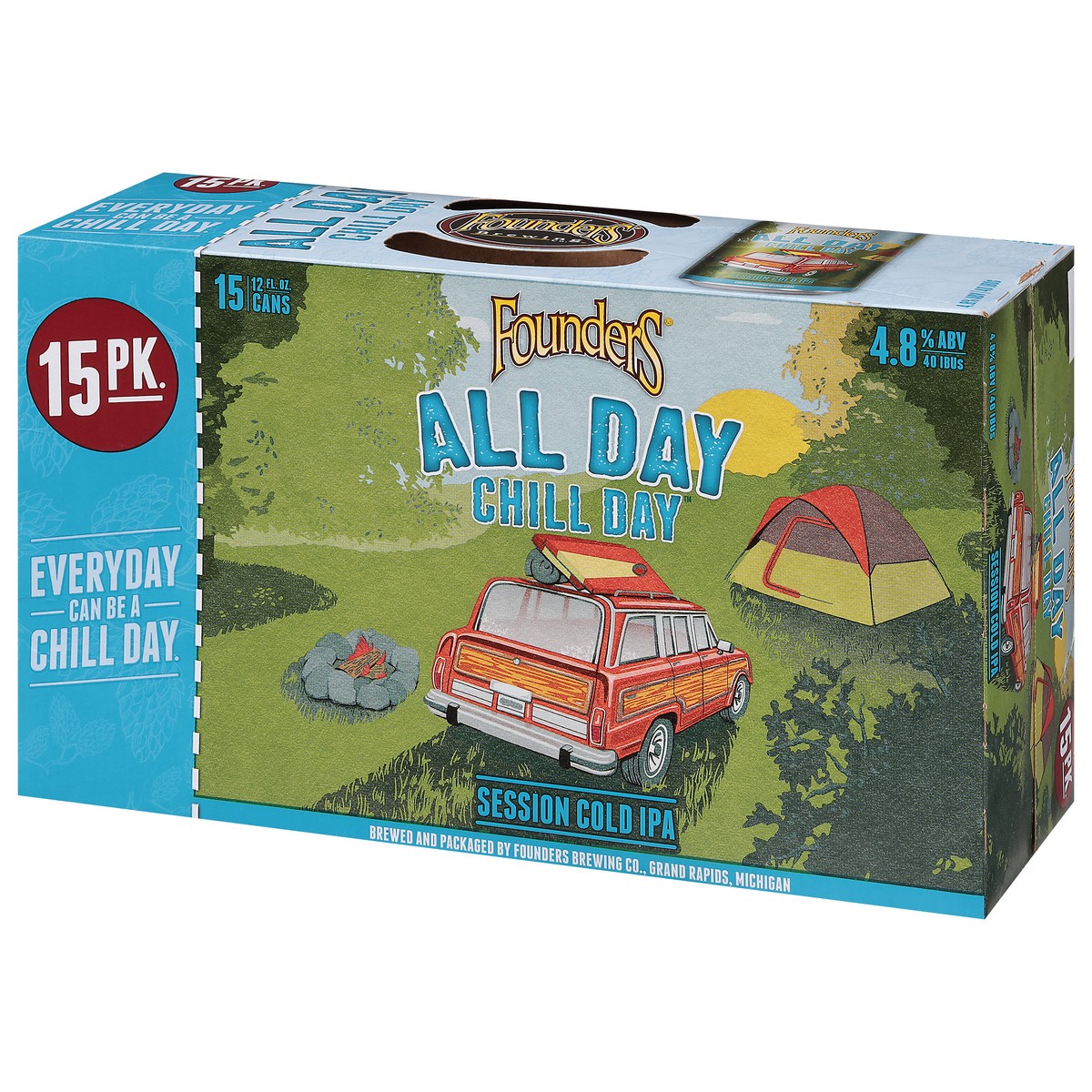 slide 3 of 9, Founders Brewing Co. All Day Haze, Hazy IPA, 15 pack, 12 fl oz Cans, 4.9% ABV, 15 ct