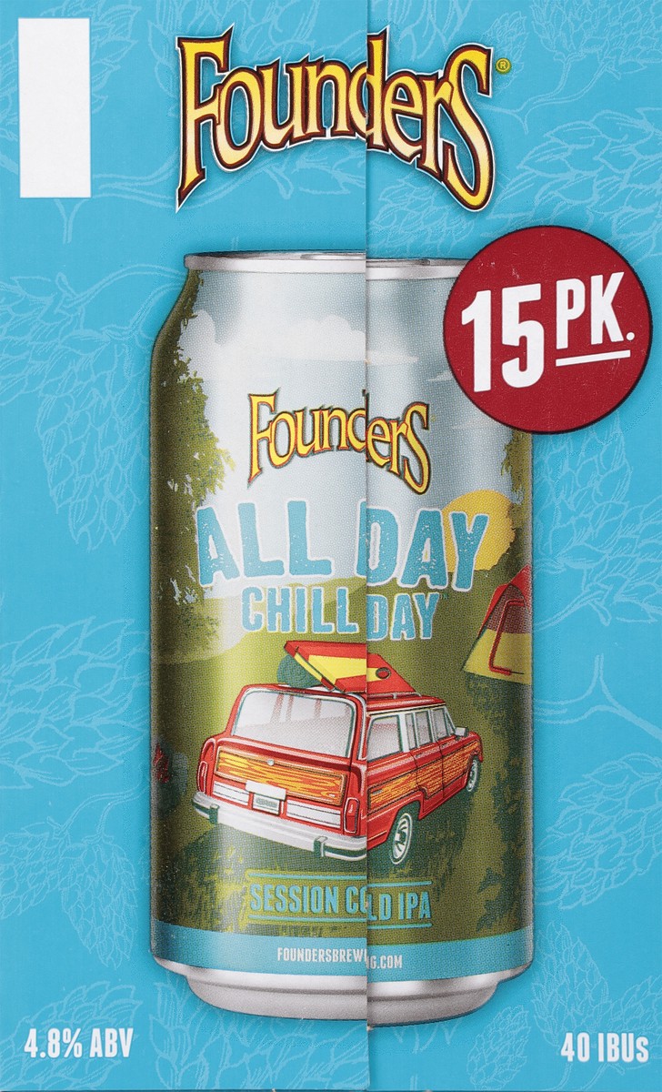 slide 9 of 9, Founders Brewing Co. All Day Haze, Hazy IPA, 15 pack, 12 fl oz Cans, 4.9% ABV, 15 ct