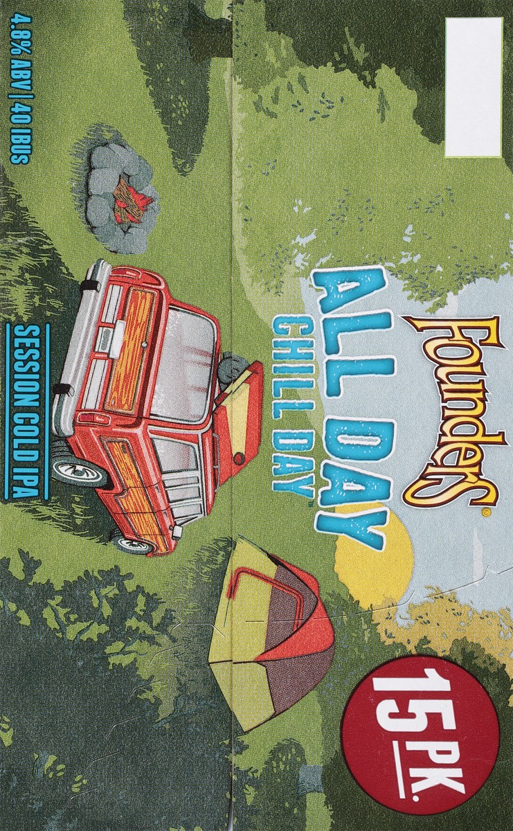 slide 4 of 9, Founders Brewing Co. All Day Haze, Hazy IPA, 15 pack, 12 fl oz Cans, 4.9% ABV, 15 ct