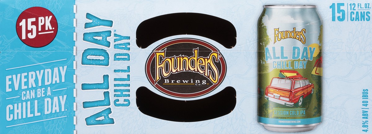 slide 2 of 9, Founders Brewing Co. All Day Haze, Hazy IPA, 15 pack, 12 fl oz Cans, 4.9% ABV, 15 ct