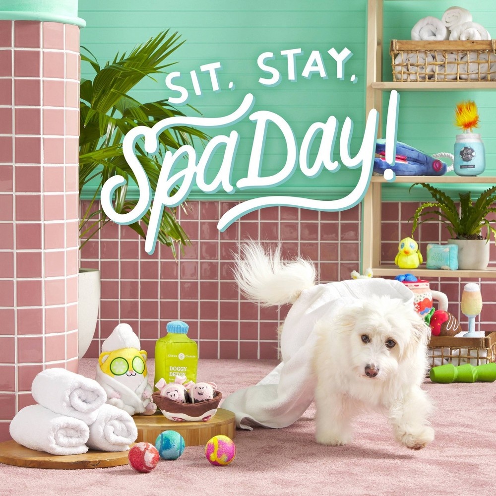 slide 6 of 6, BARK Fetch Pressed Green Juice Dog Toy, 1 ct