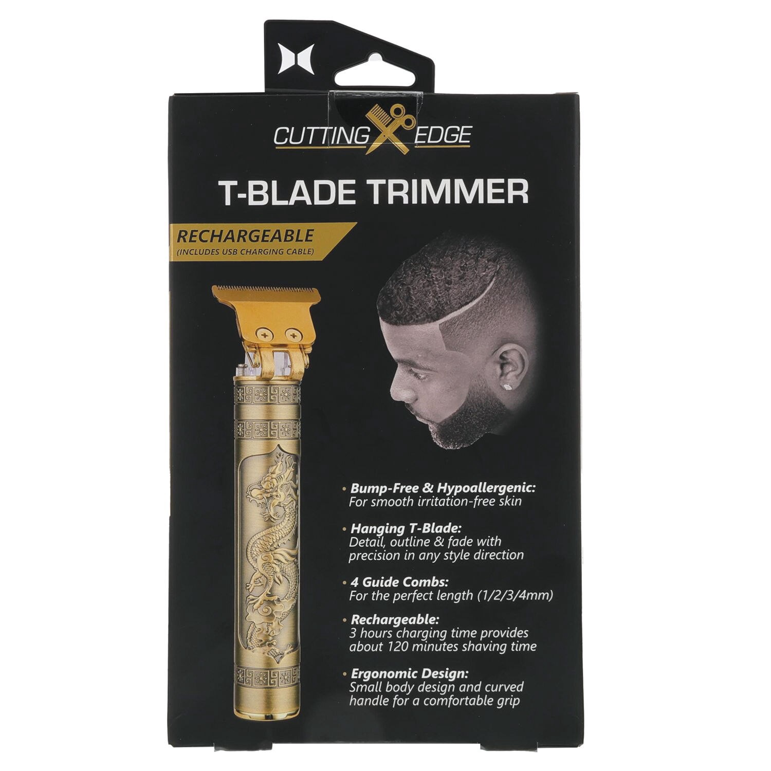 slide 2 of 7, CUTTING EDGE Zero Gap Rechargeable T-Blade With 4 Guide Combs, 1 ct