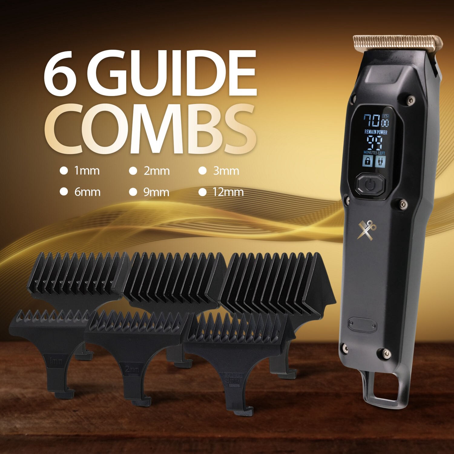 slide 6 of 6, CUTTING EDGE Lcd Rechargeable T-Blade With Turbo Boost Speed, 1 ct