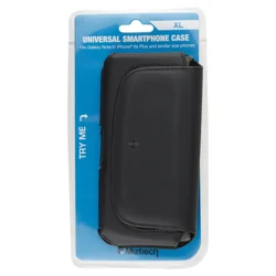 MIZTECH Case Logic Universal X-Large Leather Horizontal Pouch- Black