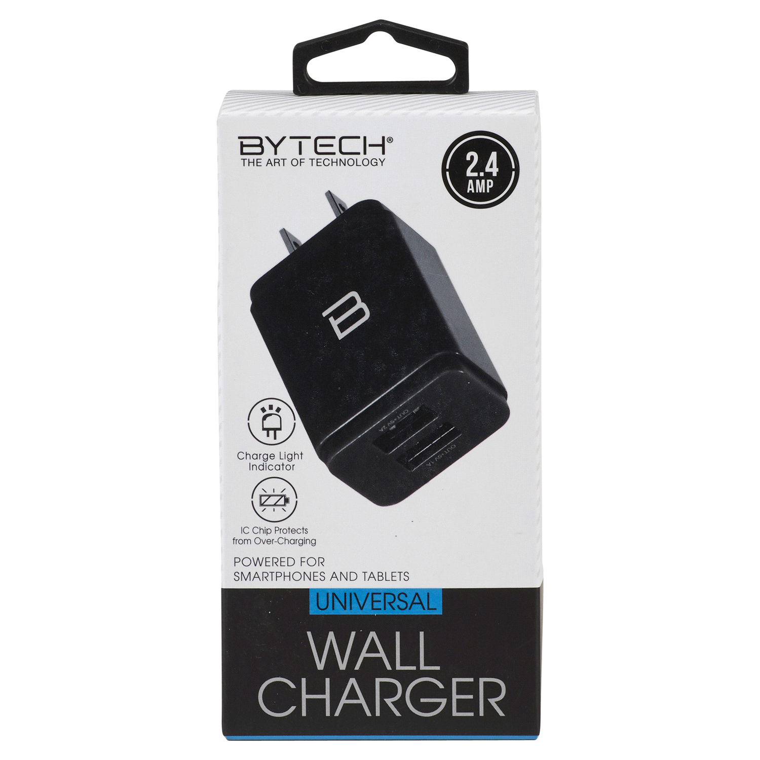 slide 1 of 1, Bytech Dual USB wall charger, 1 ct