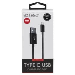 Bytech Type-C Charge and Sync Cable, Black
