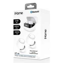 iHome XT-98 True Wireless Earbuds - White