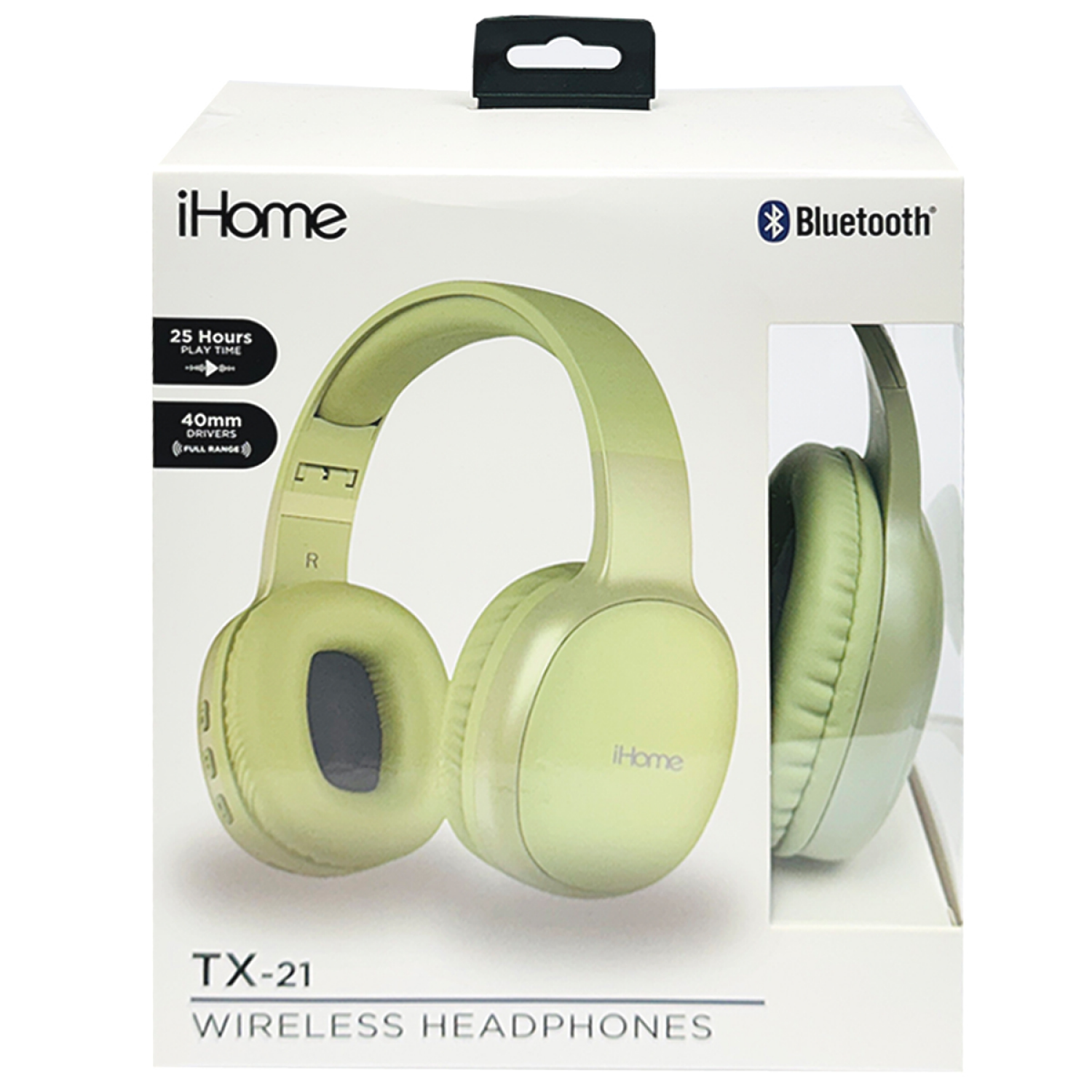 slide 1 of 4, Ihome Tx-21 Over The Head Green, 1 ct