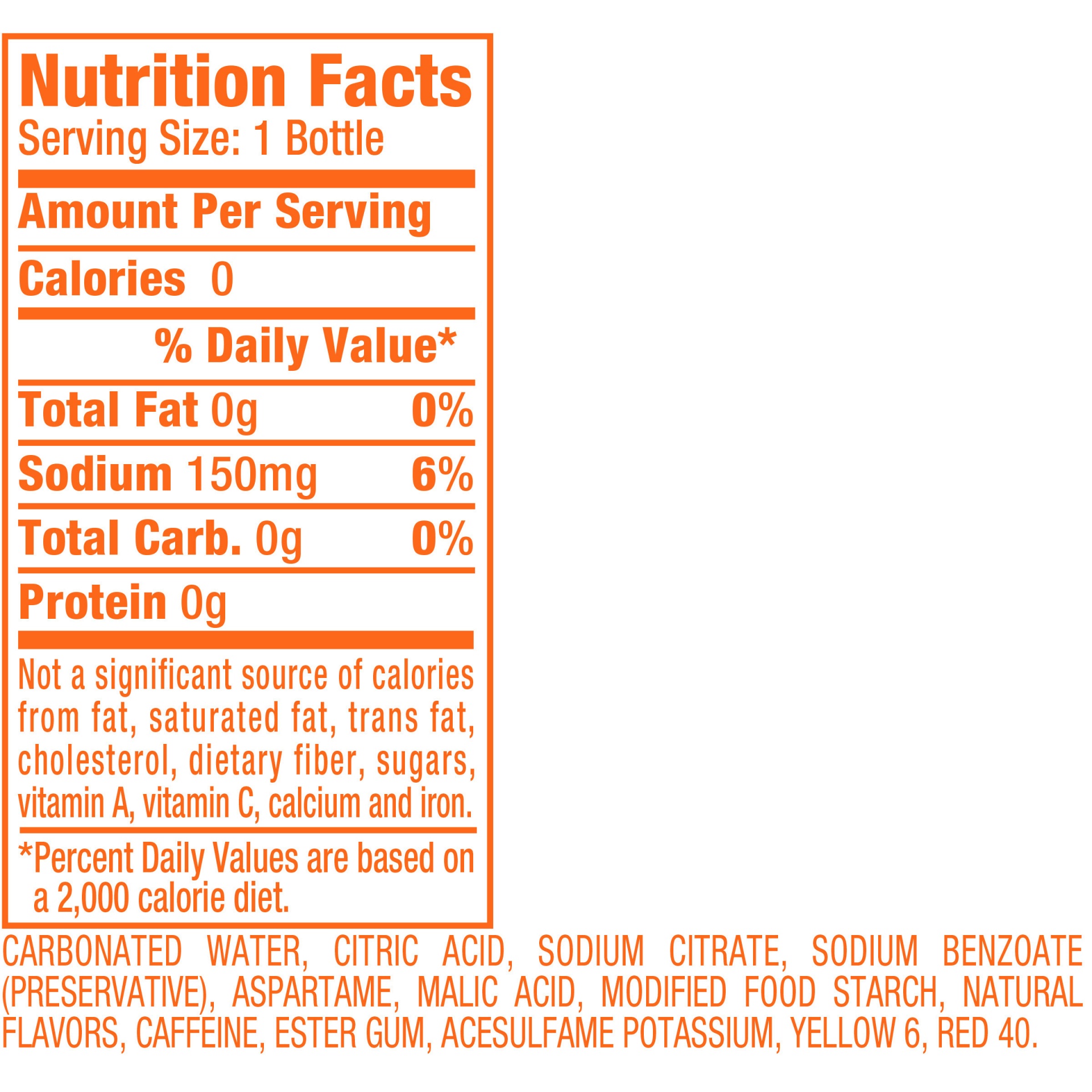 slide 3 of 3, Diet Sunkist Orange Soda Bottles, 6 ct; 1/2 liter