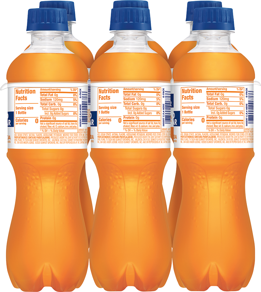 slide 3 of 5, Sunkist Zero Sugar Orange Soda- 6 ct; 16.9 oz - 6 ct; 16.9 oz, 6 ct; 16.9 oz