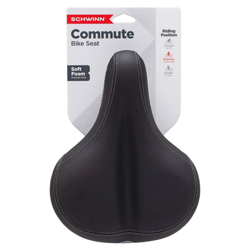 slide 5 of 5, Schwinn Commute Bike Saddle - Black, 1 ct