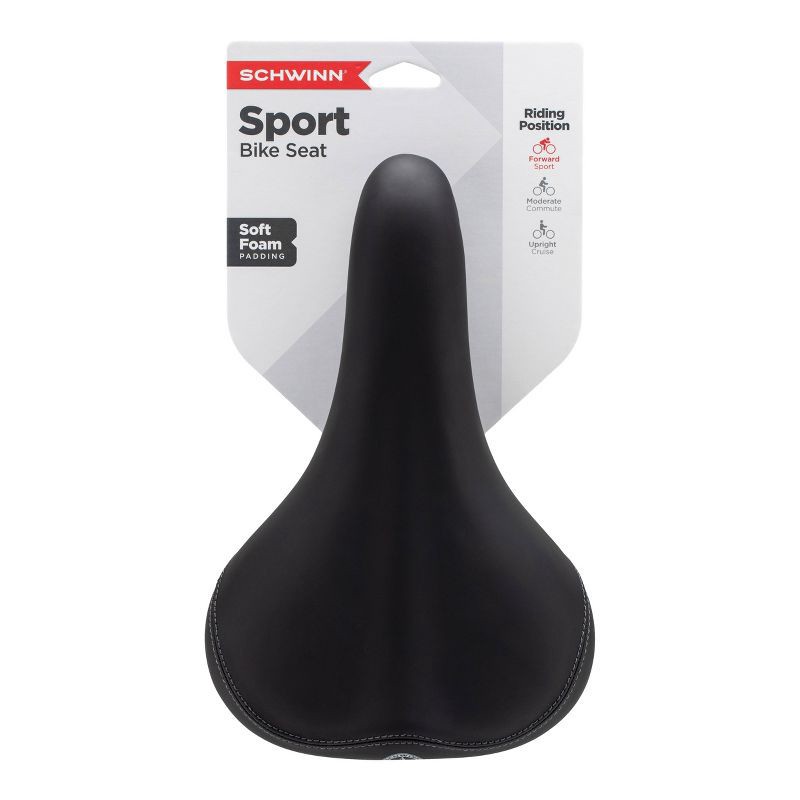 slide 4 of 5, Schwinn Sport Bike Saddle - Black, 1 ct