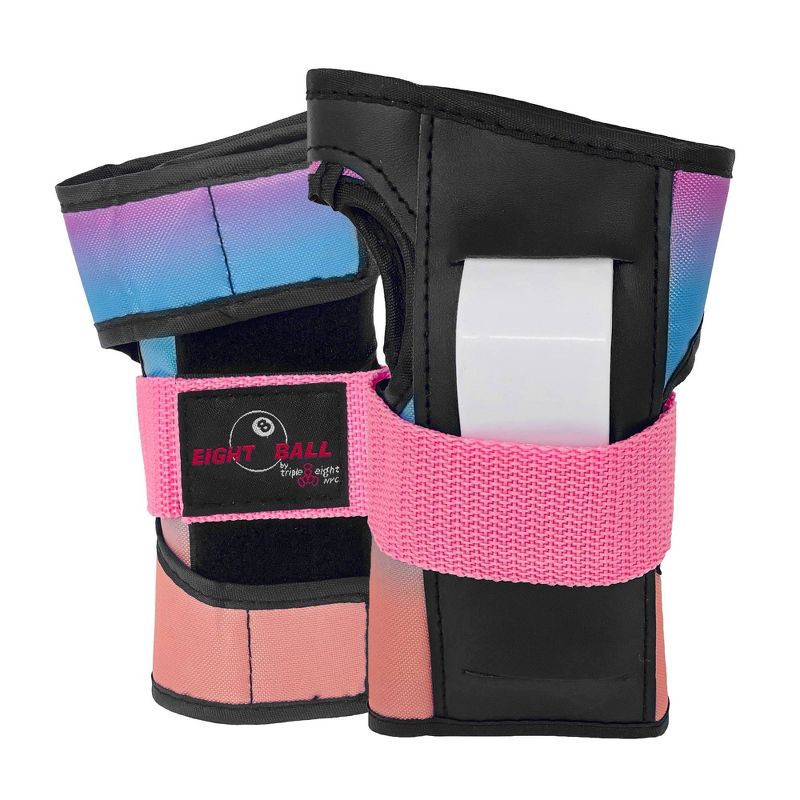 slide 2 of 8, Eight Ball Kids' 8+ Pad Set 3pk - Sunset Fade: Elbow, Knee, Wrist Protection, 3 ct