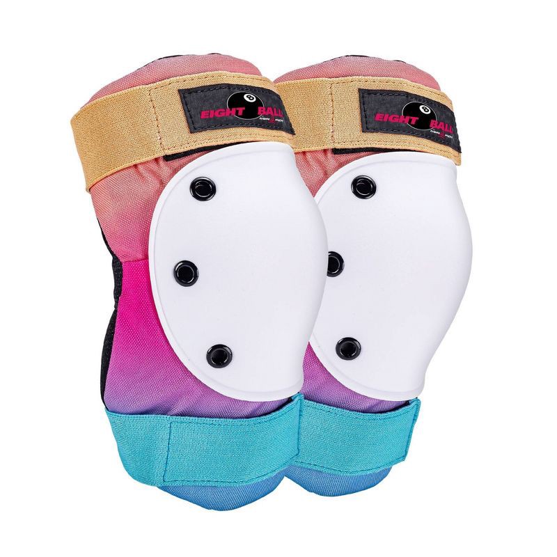 slide 4 of 8, Eight Ball Kids' 8+ Pad Set 3pk - Sunset Fade: Elbow, Knee, Wrist Protection, 3 ct