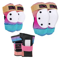 Eight Ball Kids' 8+ Pad Set 3pk - Sunset Fade: Elbow, Knee, Wrist Protection