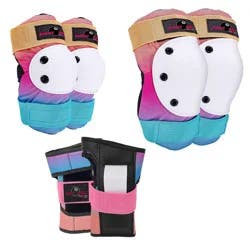 Eight Ball Kids' 8+ Pad Set 3pk - Sunset Fade: Elbow, Knee, Wrist Protection