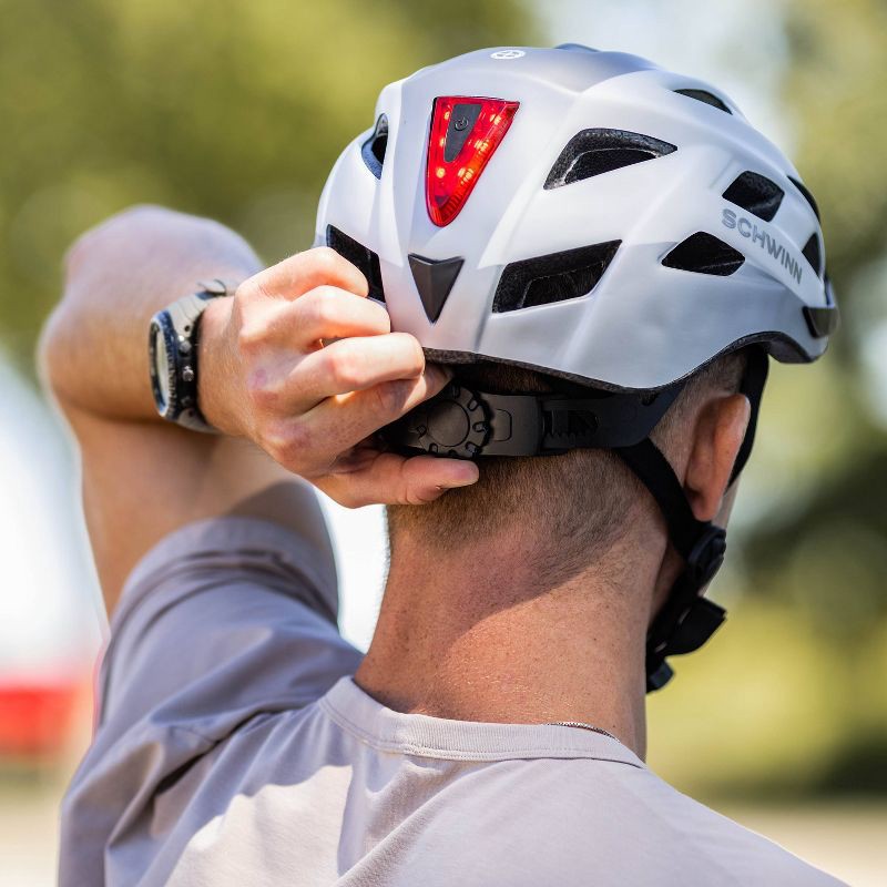 slide 7 of 8, Schwinn Flash Bike Helmet - Gray/White, 1 ct