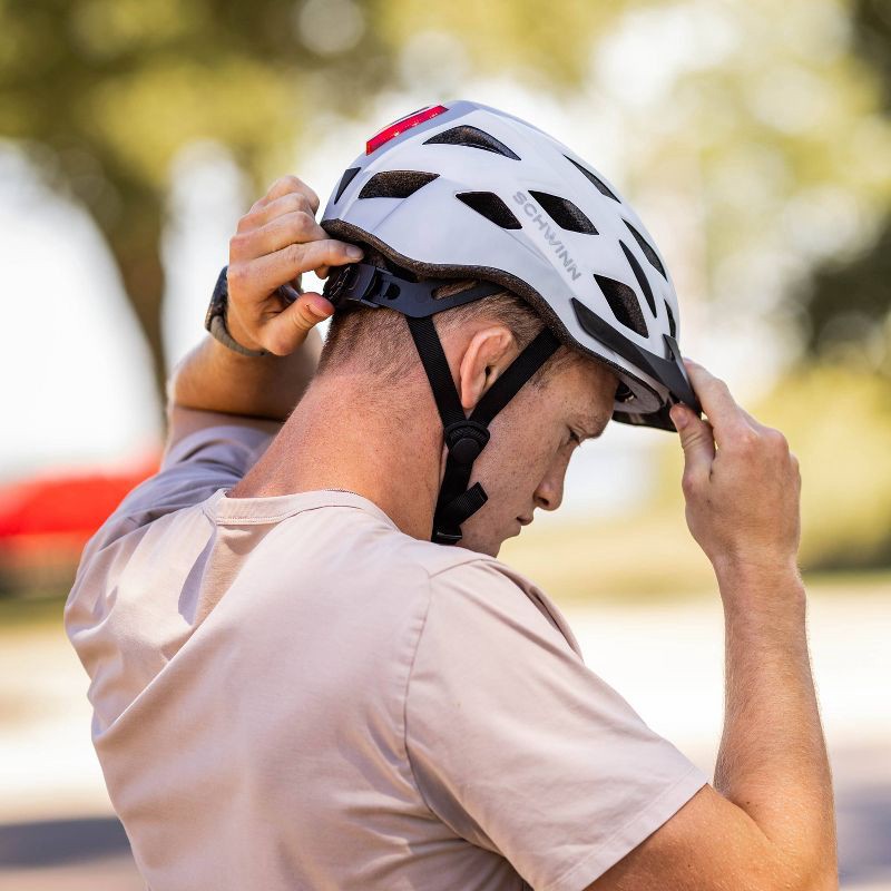 slide 8 of 8, Schwinn Flash Bike Helmet - Gray/White, 1 ct