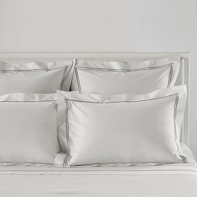 slide 4 of 4, Frette At Home Piave Full/Queen Duvet Cover - White/Grey, 1 ct