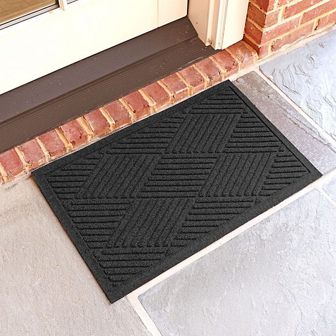 slide 1 of 2, Weather GuardDiamonds Door Mat - Charcoal, 18 in x 28 in