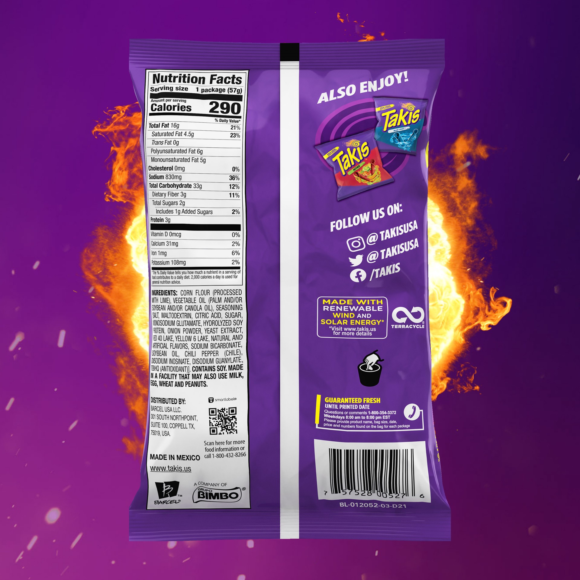 slide 5 of 7, Takis Extreme Fuego Tortilla Chips 2 oz, 2 oz